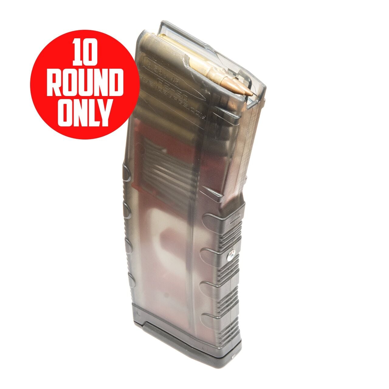 Amend2 Mod-C AR-15 NATO/.223 Rem Translucent Smoke Magazine Restricted State Compliant, 1-Rd