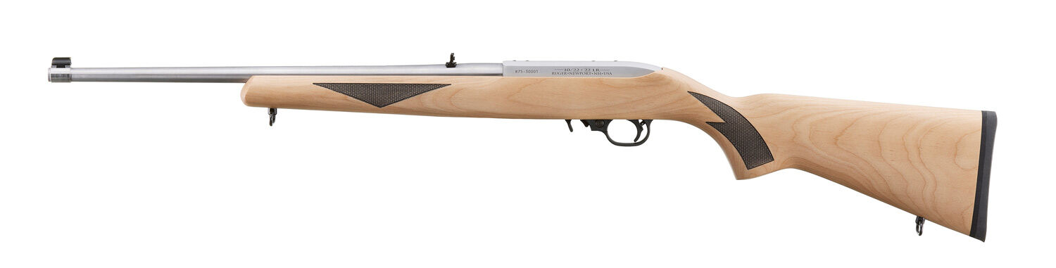 Ruger 10/22 Sporter 75th Anniversary Model .22 LR 18.5" Stainless/Wood Stock Semi-Auto Rifle, 10-Rd