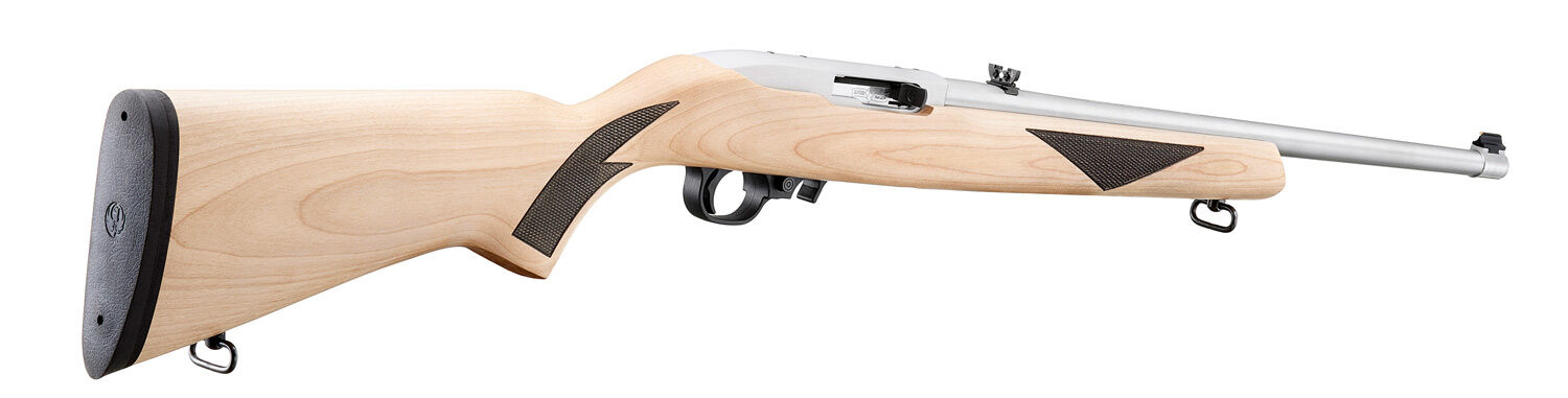 Ruger 10/22 Sporter 75th Anniversary Model .22 LR 18.5" Stainless/Wood Stock Semi-Auto Rifle, 10-Rd