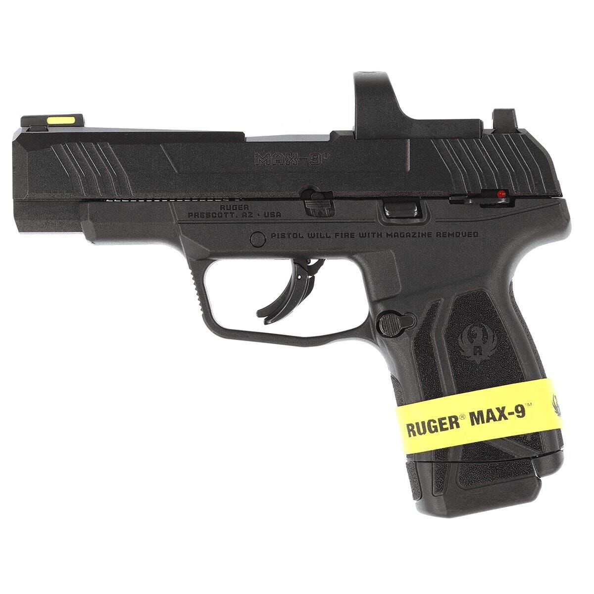 Ruger Max-9 9mm Compact Optics Ready Pistol With Ready Dot Sight, 12-Rd