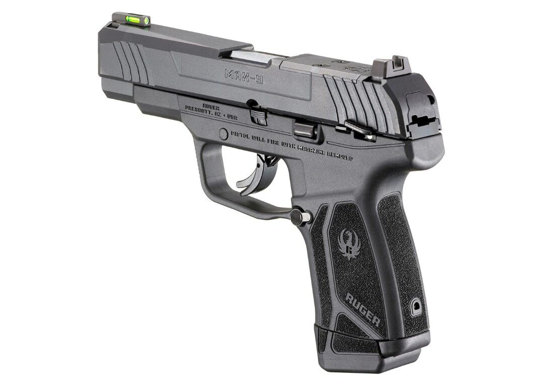 Ruger Max-9 9mm Compact Optics Ready Pistol With Ready Dot Sight, 12-Rd