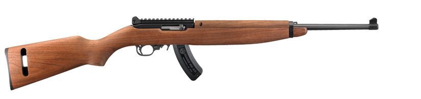 Ruger 10/22 M1 Carbine .22 LR 18.5" Wood Stock Semi-Auto Rifle, 15-Rd