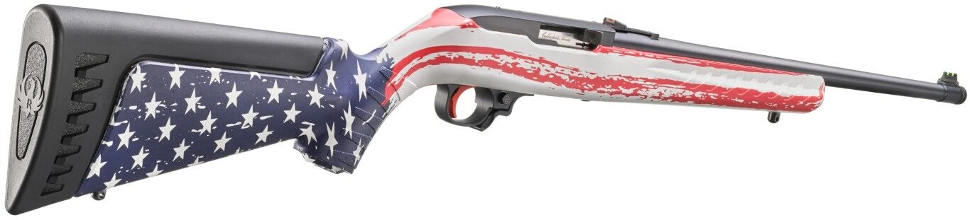 Ruger 10/22 Patriot Collector Series .22 LR 18.5" American Flag Semi-Auto Rifle, 10-Rd
