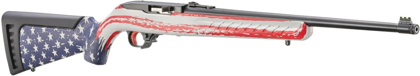 Ruger 10/22 Patriot Collector Series .22 LR 18.5" American Flag Semi-Auto Rifle, 10-Rd