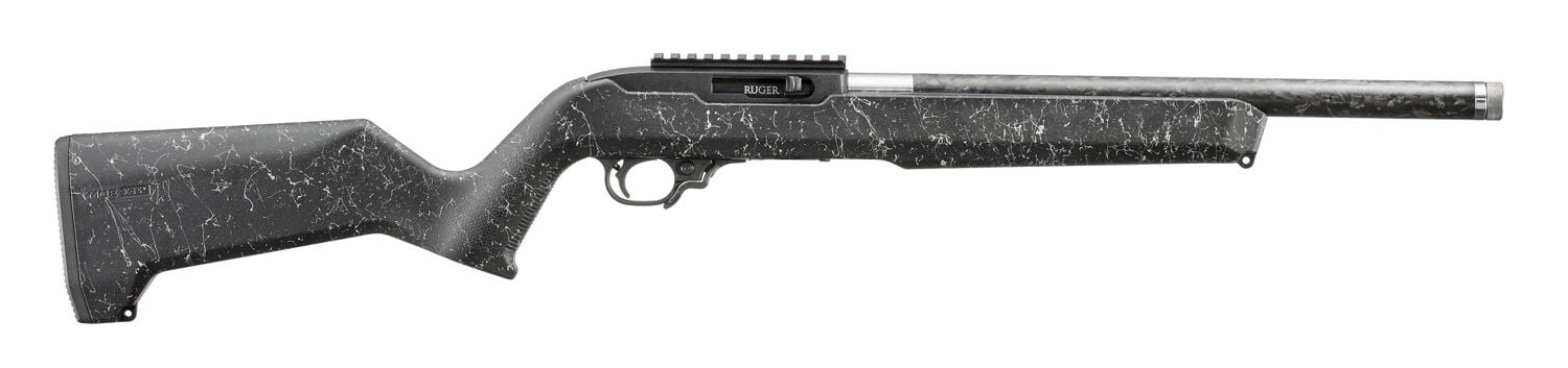 Ruger 10/22 Carbon Fiber .22 LR 16.1" MagPul Black Textured White Speckle Semi-Auto Rifle, 10-Rd