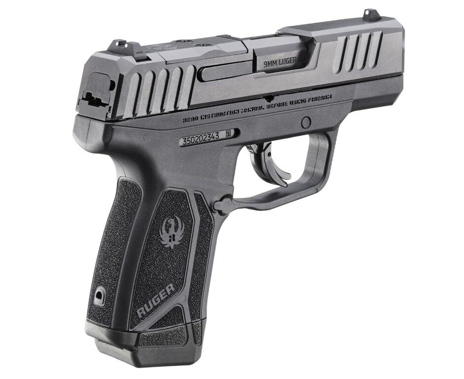 Ruger MAX-9 9mm Sub Compact Optics Ready Pistol With Manual Safety, 12-Rd