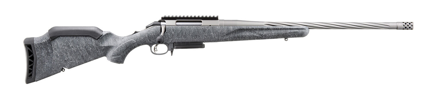 Ruger American Rifle Generation II 7mm-08 Rem 20" Gray Splatter Bolt Action Rifle, 3-Rd