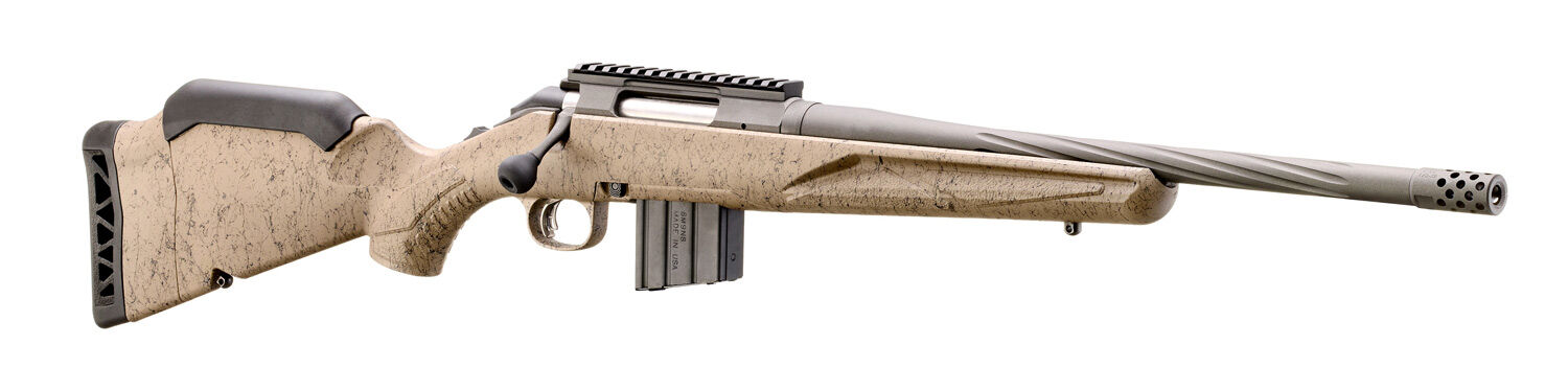 Ruger American Rifle Generation II Ranch .350 Legend 16.4'' FDE Splatter Bolt Action Rifle, 5-Rd