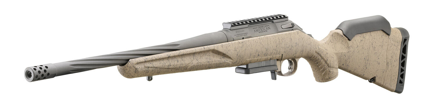 Ruger American Rifle Generation II Ranch 6.5 Creedmoor 16.1" FDE Splatter Bolt Action Rifle, 3-Rd