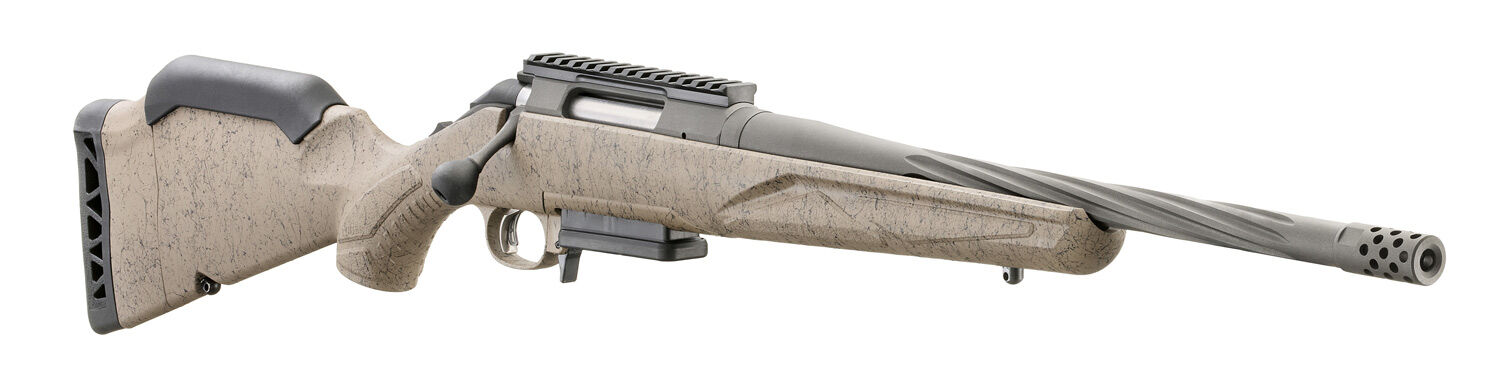 Ruger American Rifle Generation II Ranch 6.5 Creedmoor 16.1" FDE Splatter Bolt Action Rifle, 3-Rd