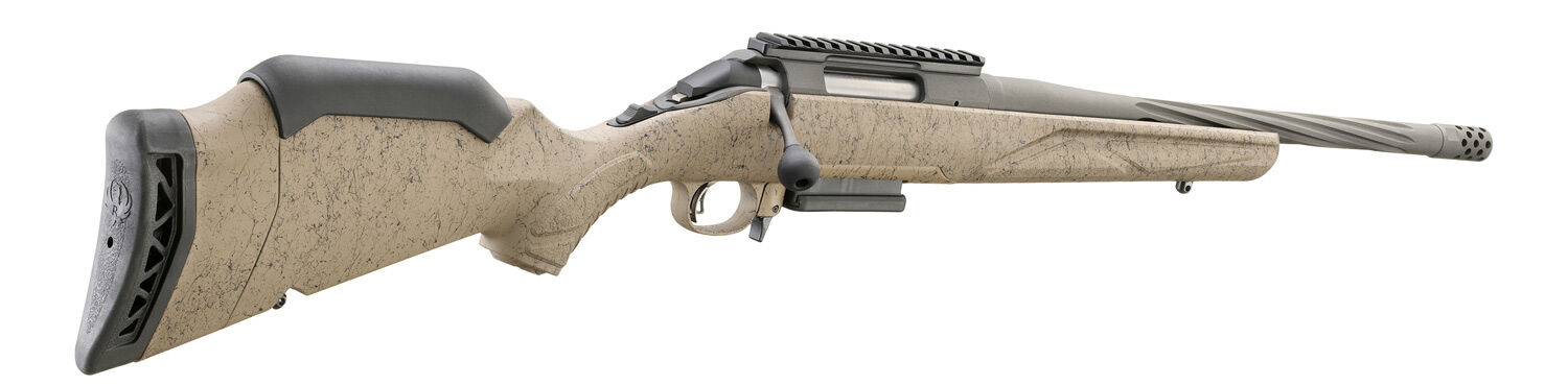 Ruger American Rifle Generation II Ranch 6.5 Creedmoor 16.1" FDE Splatter Bolt Action Rifle, 3-Rd