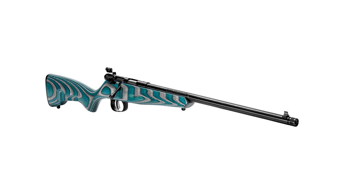 Savage Arms Rascal Minimalist .22 LR 16 1/8-In Gray/Teal Bolt Action Rifle, 1-Rd