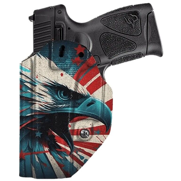 Taurus G3C Tenifer Matte Black 9mm Luger Compact Pistol With MFT US Falg Holster, 12-Rd