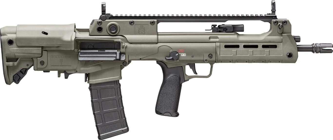 Springfield Armory Hellion 5.56 NATO 16-In OD Green Semi-Auto Bullpup Rifle Gear Up Bundle, 30-Rd