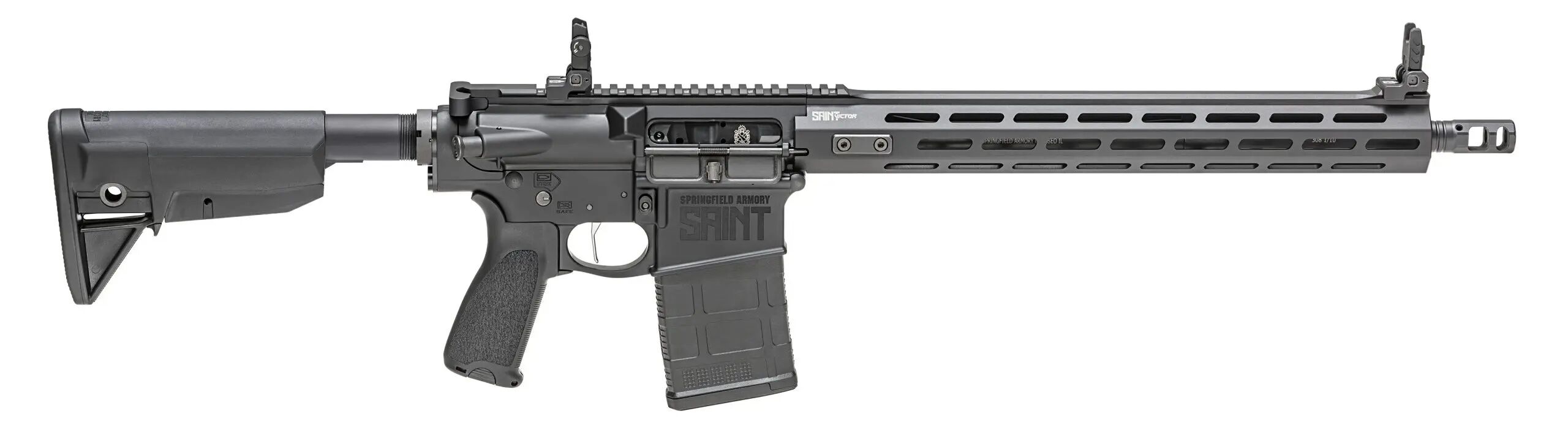 Springfield Armory Saint Victor .308 Win 16" Semi-Auto AR-10 Rifle Gear Up Bundle, 20-Rd