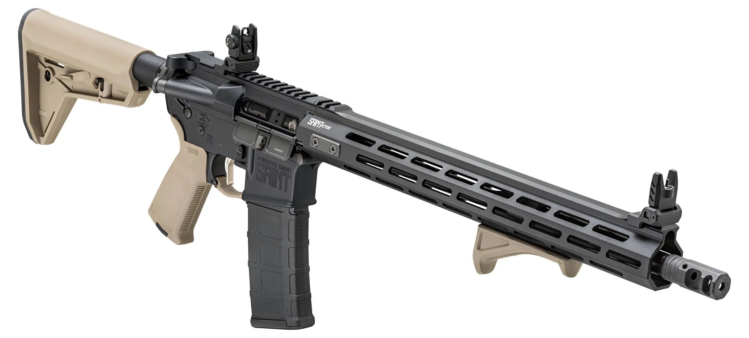 Springfield Armory Saint Victor 5.56 NATO 16" FDE Furniture Semi-Auto AR-15 Rifle, 30-Rd