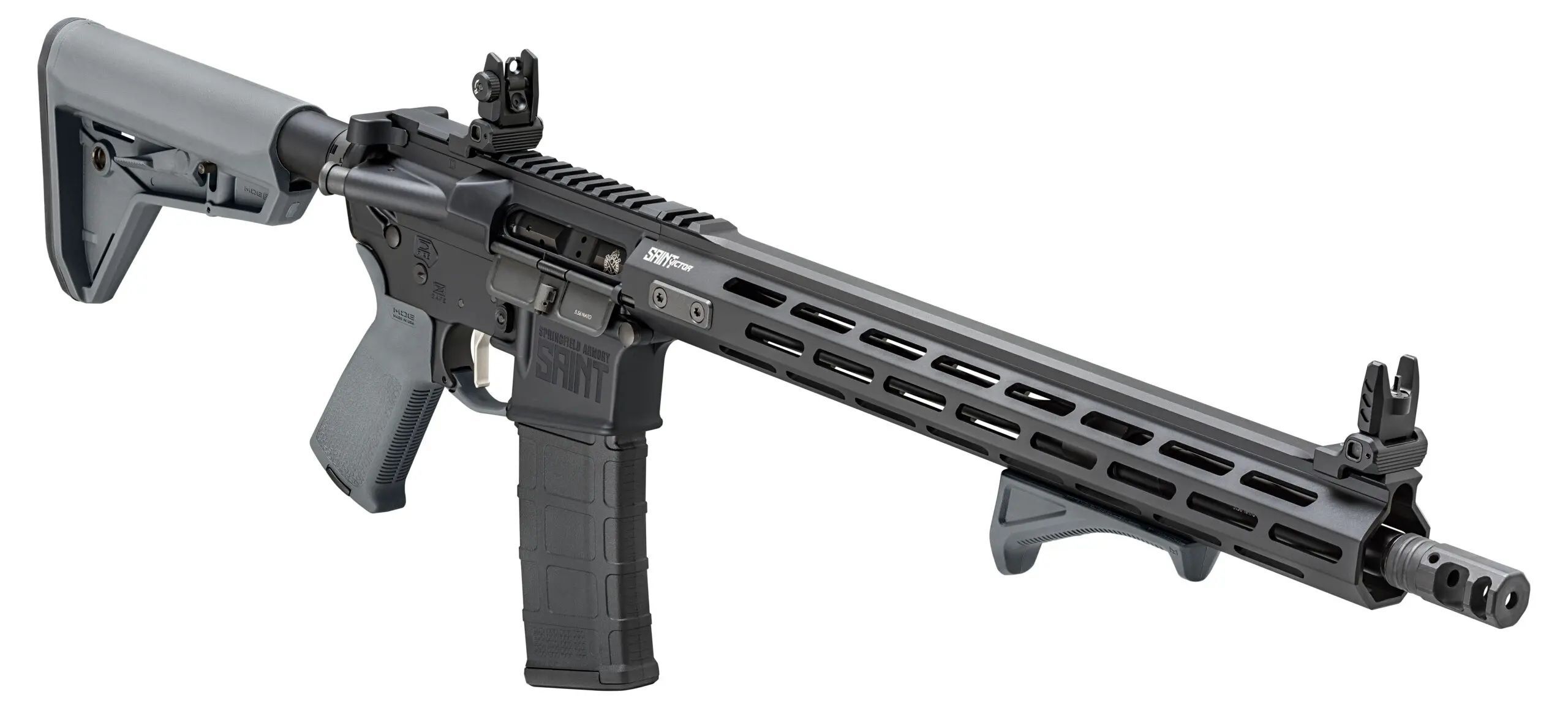 Springfield Armory Saint Victor 5.56 NATO 16" Gray Furniture Semi-Auto AR-15 Rifle, 30-Rd