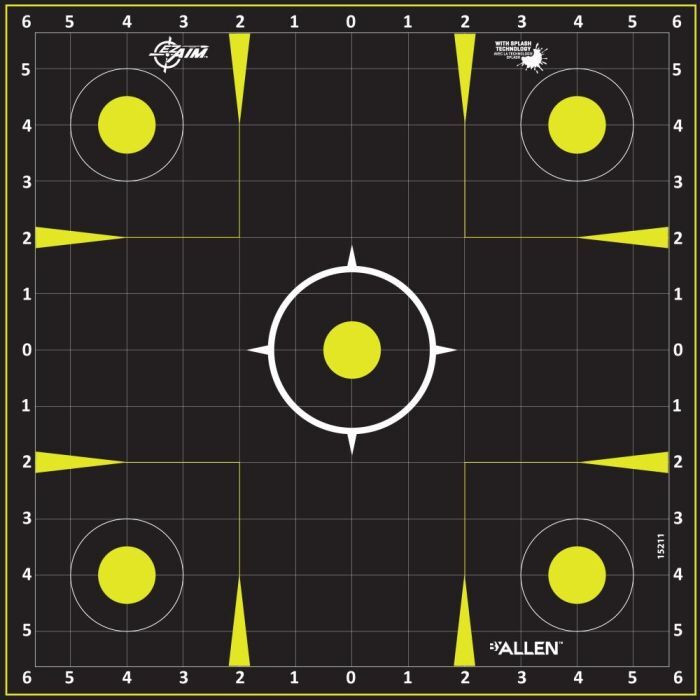 Allen EZ Aim Splash Paper Shooting Targets, 12-In X 12-In 12-Ct