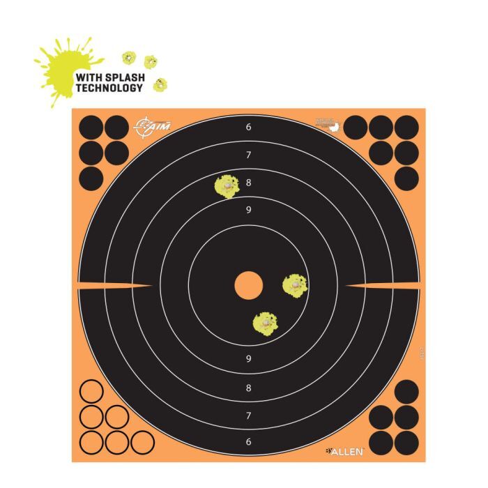 Allen EZ Aim Adhesive Paper Shooting 12-In Bullseye Targets, 10-Pk