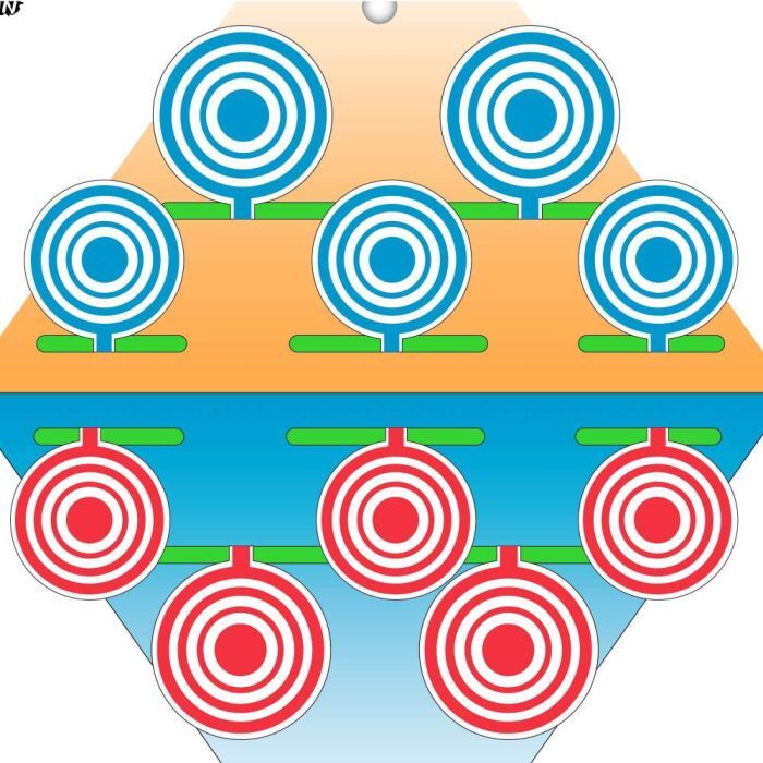 EZ Aim Assorted Fun Plinking the Day Away Paper Shooting Targets, 12 X 12-In, 12-Pk