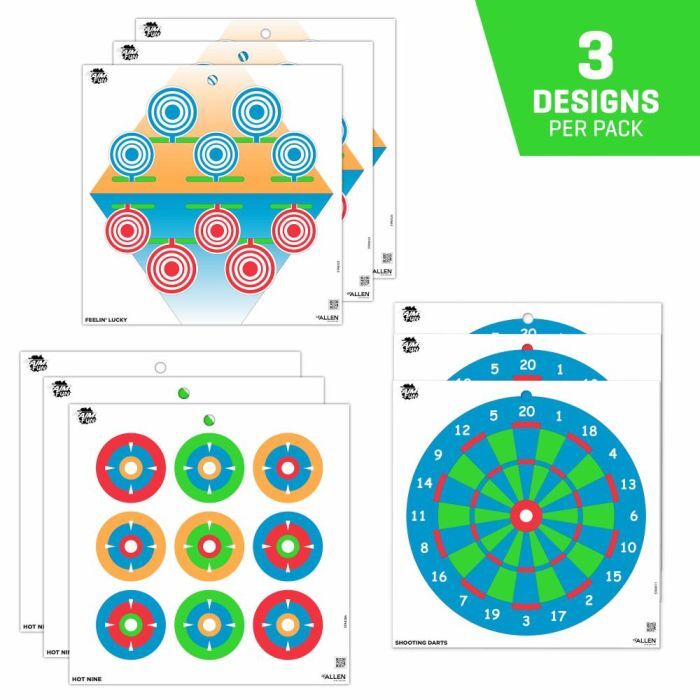 EZ Aim Assorted Fun Plinking the Day Away Paper Shooting Targets, 12 X 12-In, 12-Pk