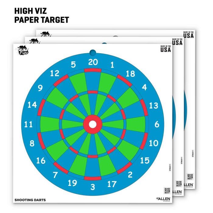 EZ Aim Assorted Fun Plinking the Day Away Paper Shooting Targets, 12 X 12-In, 12-Pk