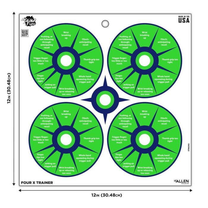 Allen EZ Aim Fun Triggering More Fun Paper Shooting Targets, 12 X 12-In, 9-Pack