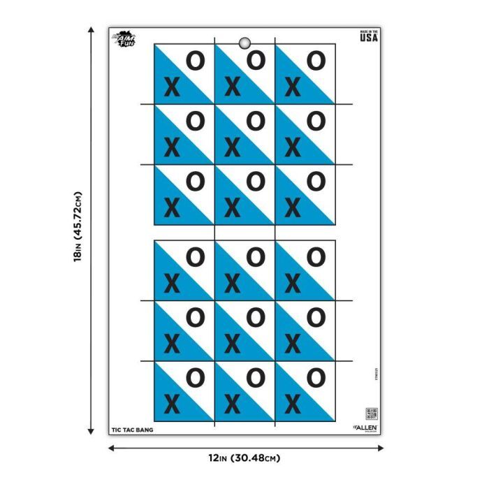 Allen EZ Aim Fun Get the Game On Paper Shooting Targets, 12 x 18-In, 8-PL, Assorted
