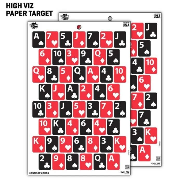 Allen EZ Aim Fun Get the Game On Paper Shooting Targets, 12 x 18-In, 8-PL, Assorted