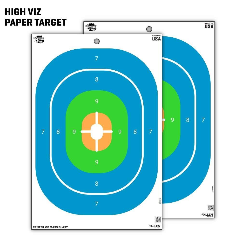 Allen EZ Aim Fun Group 12 X 18-In Paper Shooting Targets, 8-Targets, Assorted