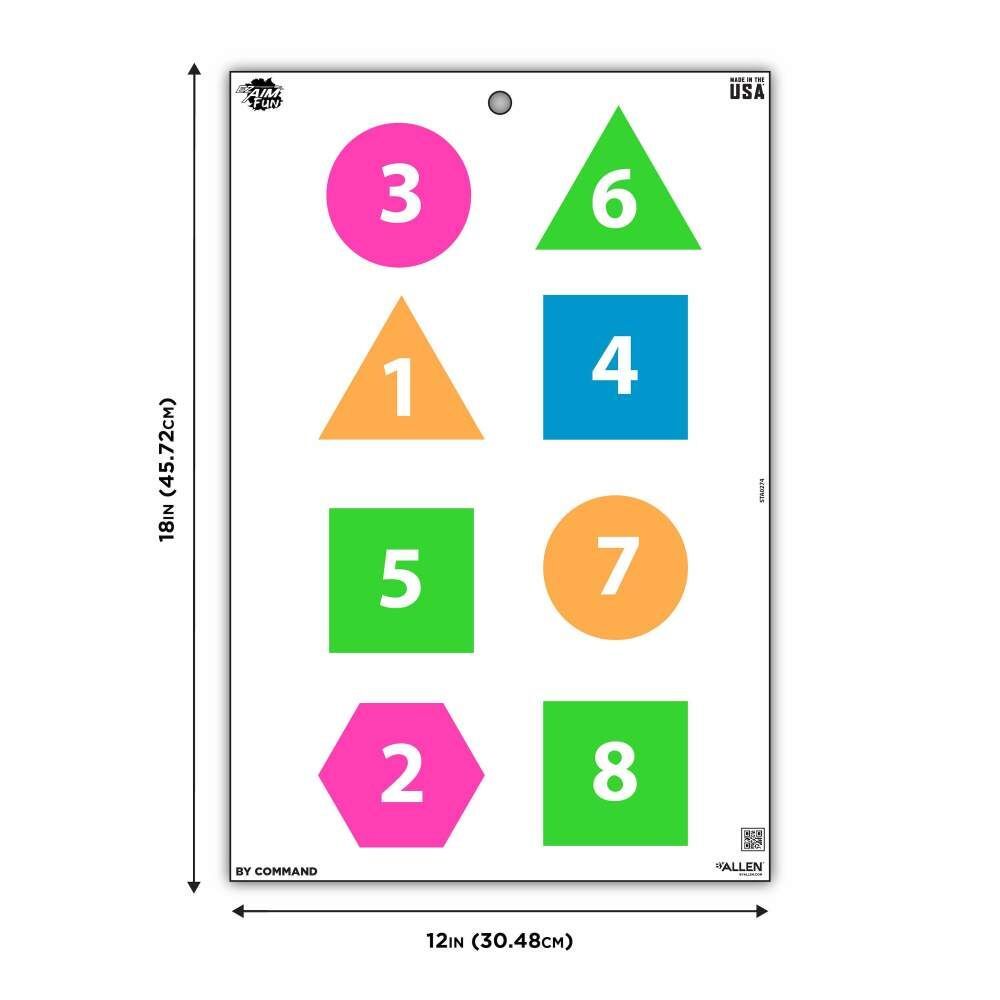 Allen EZ Aim Fun Group 12 X 18-In Paper Shooting Targets, 8-Targets, Assorted