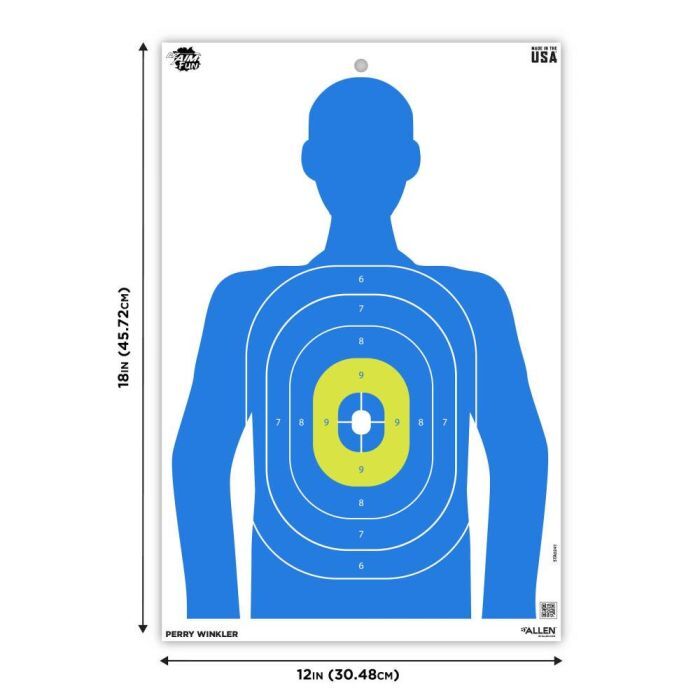 Allen EZ Aim Fun Imposing Figures Paper Shooting Target Assortment, 12 x 18-In, 8-Pk
