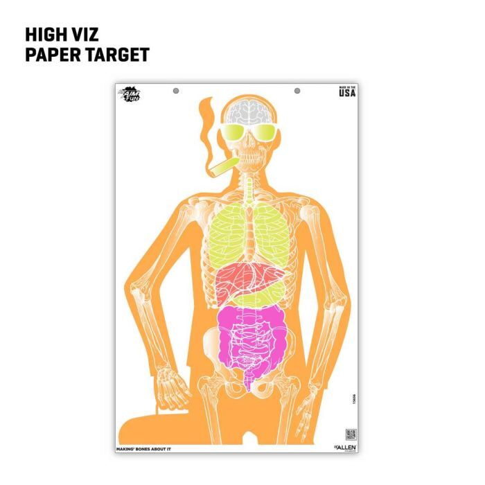 Allen EZ Aim Fun Makin Bones About It Silhouette Paper Shooting Target, 23 x 35-In, 3-Pk