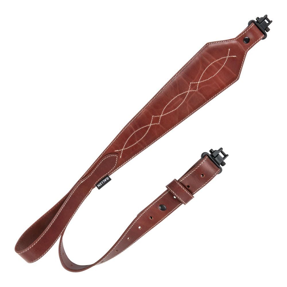 Allen Company Heritage Western Scallop Leather Brown Rifle Sling