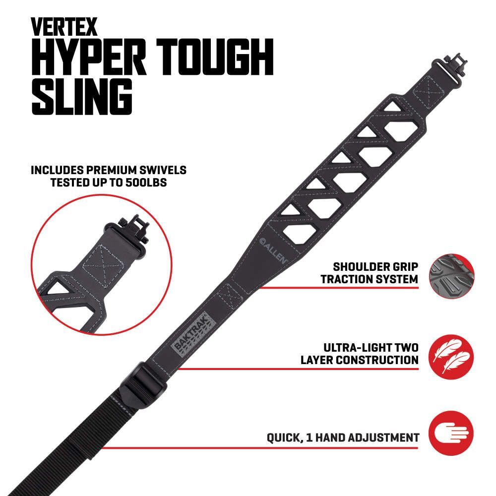 Allen Company Vertex Hyper Tough Black Sling with Swivels