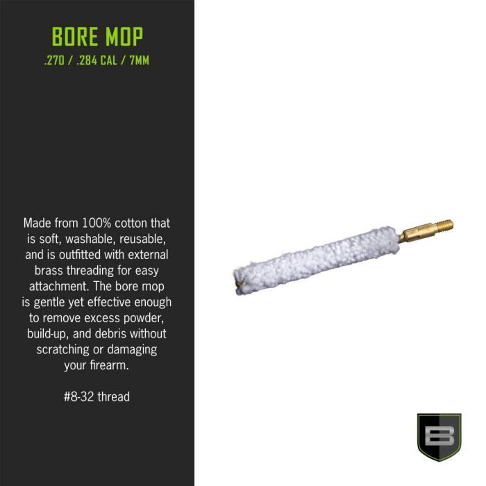 Allen Breakthrough Clean Technologies 270 .284 Caliber & 7mm White Bore Mop Cleaning Swabs