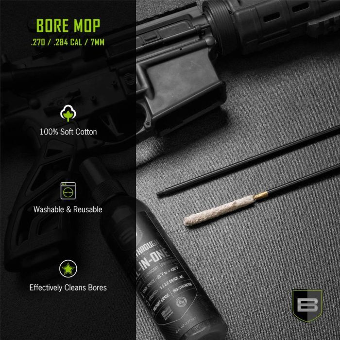 Allen Breakthrough Clean Technologies 270 .284 Caliber & 7mm White Bore Mop Cleaning Swabs