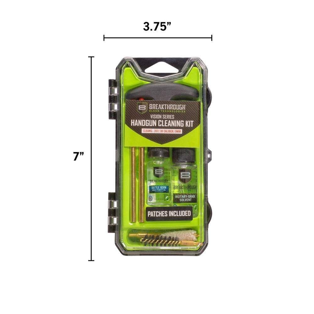 Breakthrough Clean Technologies Vision Series Pistol Cleaning Kit, 357, .38 Caliber & 9mm