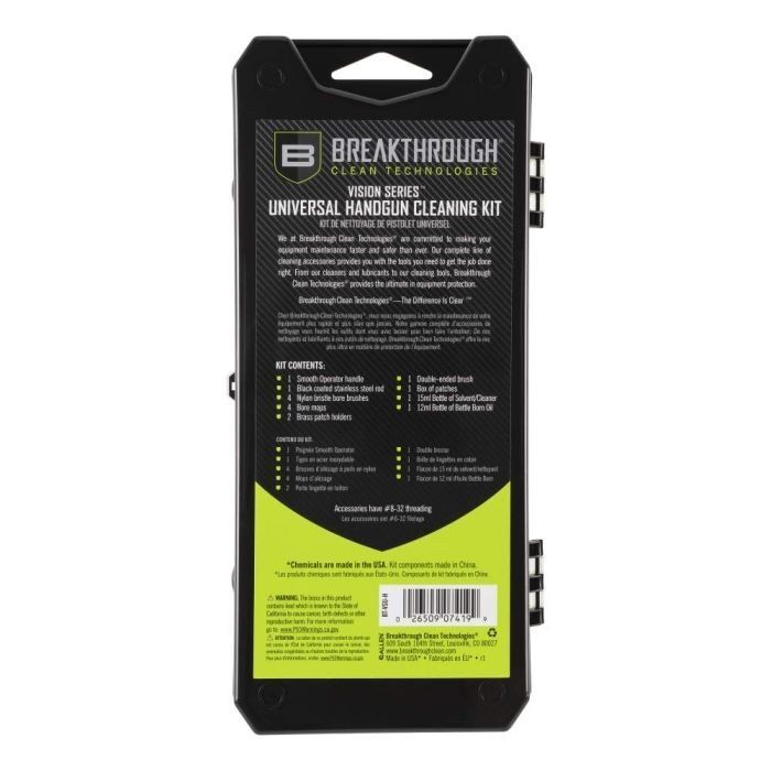 Allen Company Breakthrough Clean Technologies Vision Series Universal Handgun Cleaning Kit