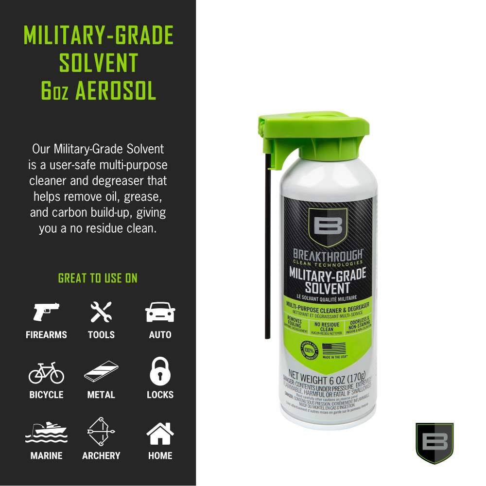 Breakthrough Clean Technologies Military-Grade Multi-Purpose Cleaning Aerosol Solvent, 6-Oz