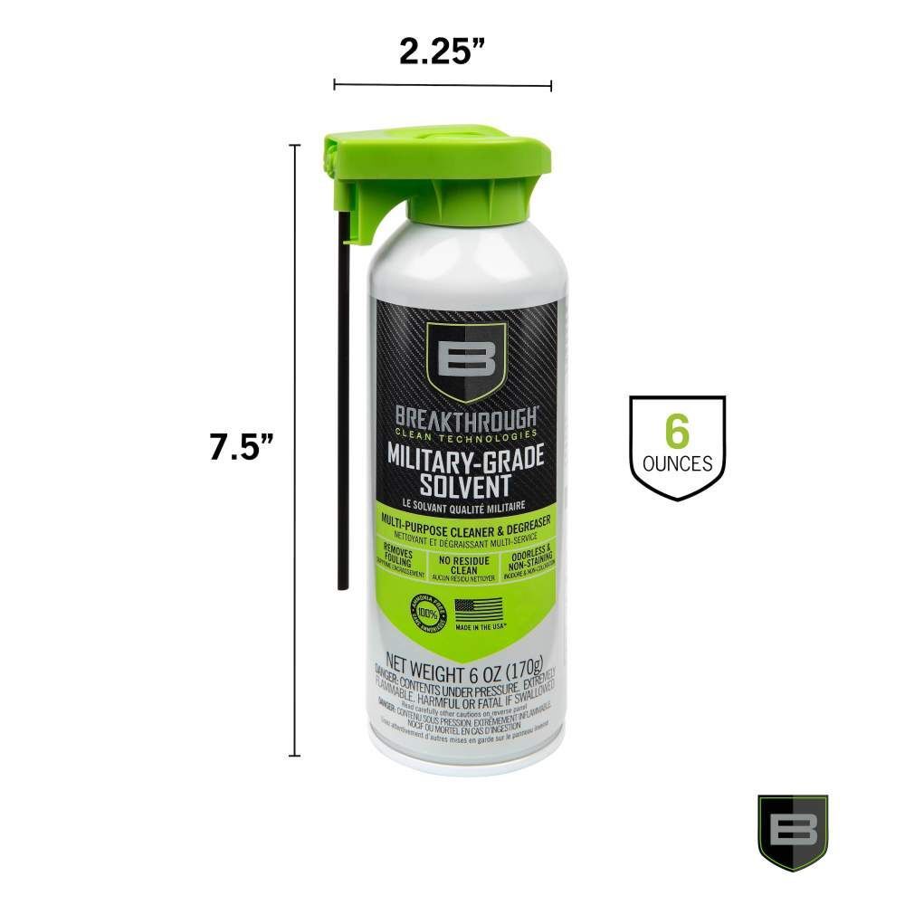 Breakthrough Clean Technologies Military-Grade Multi-Purpose Cleaning Aerosol Solvent, 6-Oz