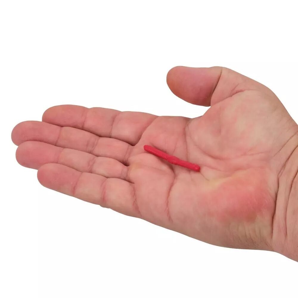 Berkley Gulp! Fluorescent Red Fat Floating Trout Worm, 2-In, 10-Ct