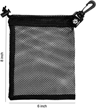 Odin's Innovations Mesh Drawstring Bag with Carabiner Clip