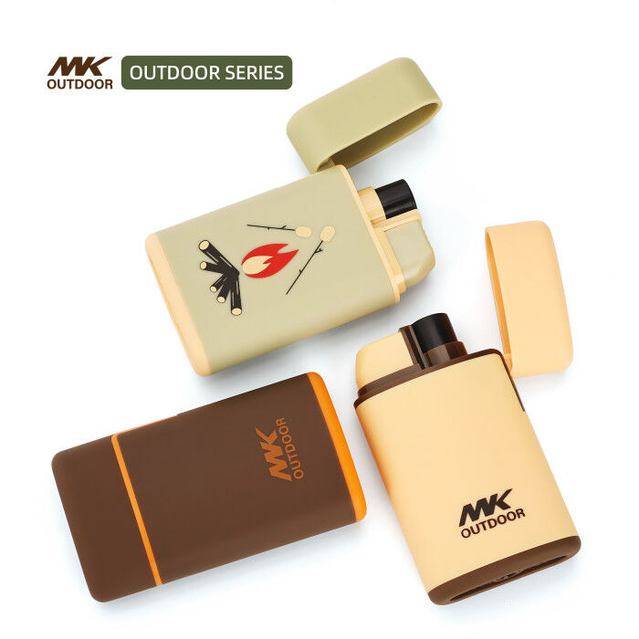 MK Lighter Windproof Electronic Clamshell Cigar Torch Lighter Assorted Colors
