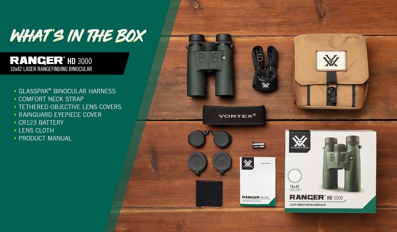 Vortex Ranger HD 3000 10x42 Laser Rangefinding Binocular