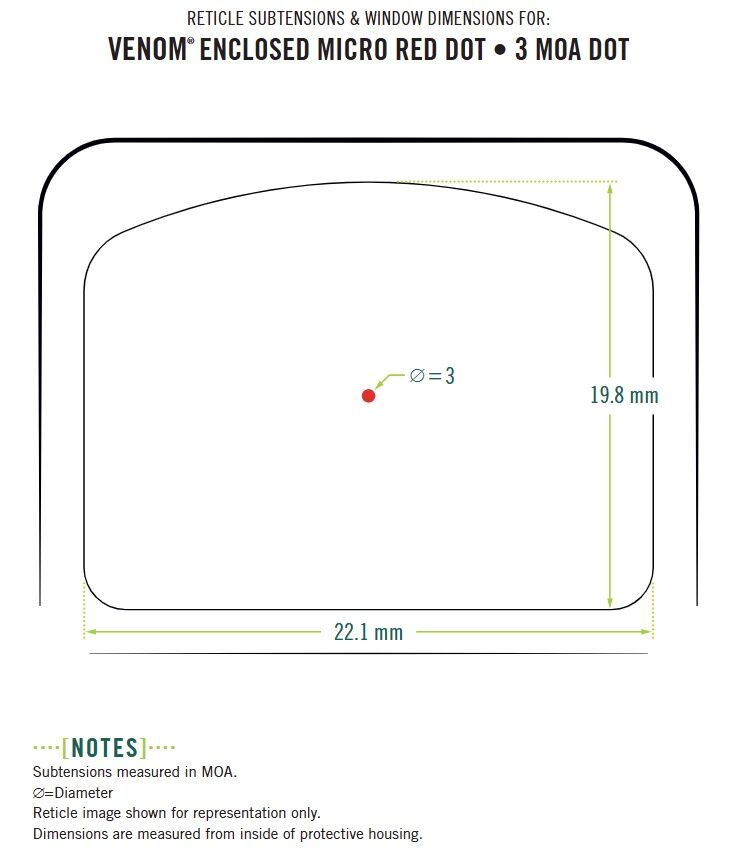 Vortex Venom Enclosed Micro Red 3 MOA Dot