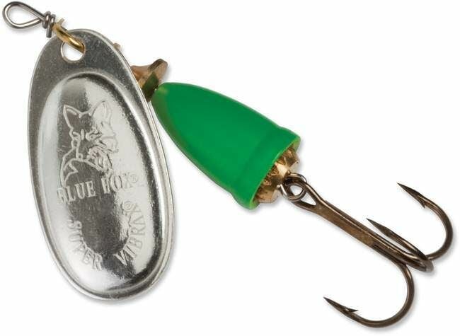 Blue Fox Classic Vibrax Spinner Lure - Silver/Green, 3/16 oz