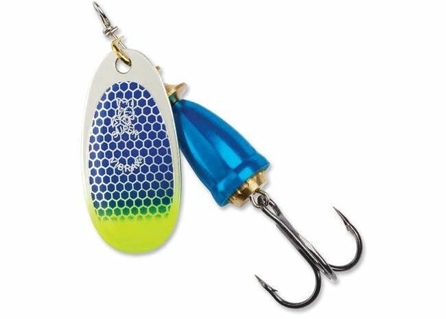 Blue Fox Classic Vibrax Spinner Lure - Blue Scale Chartreuse Tip, 1/4 oz