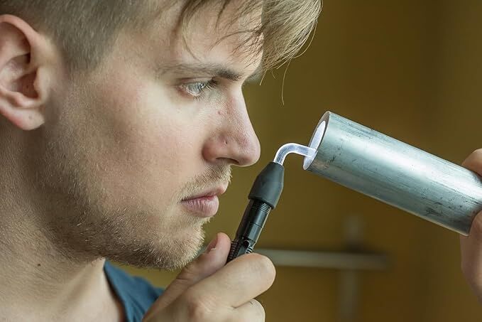 Compact High Beam Bore Flashlight With Fiber-Optic Acrylic Attachment