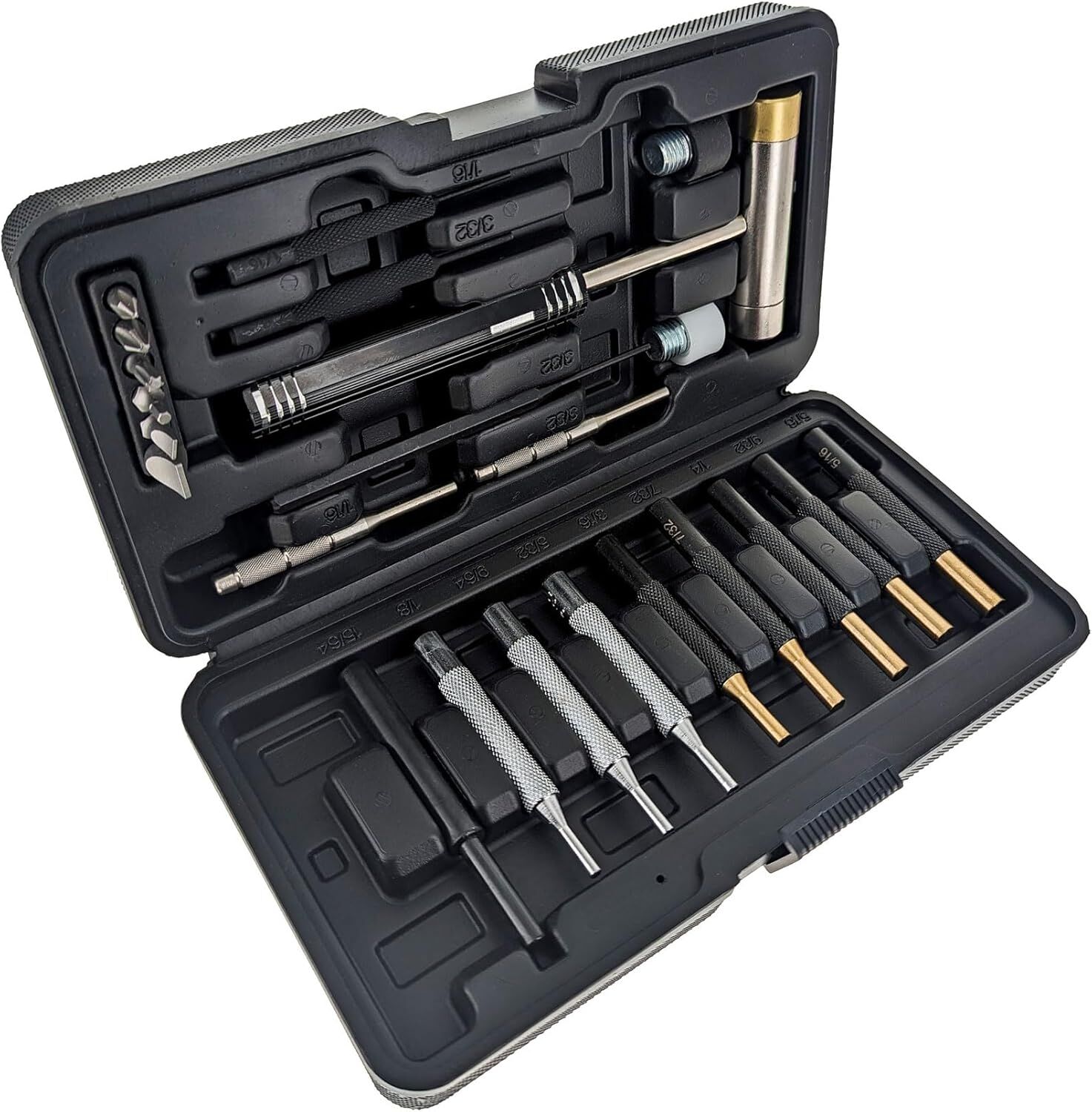 Sona Enterprises Punch Tool Kit With Dual Head Hammer, 24-Pc